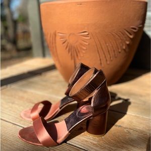 Two-tone Metallic Jeffrey Campbell Block Heels